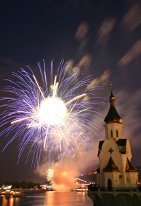Firework Festival in Kiev, Ukraine