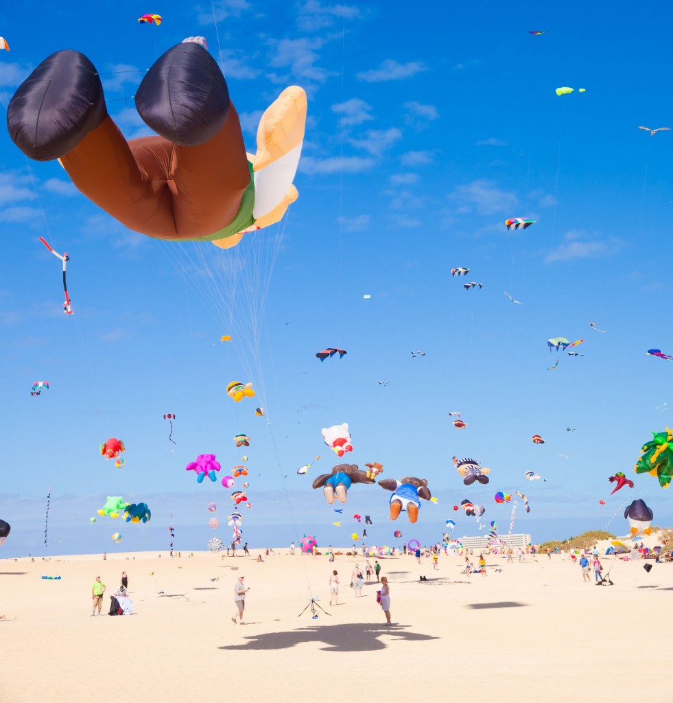 Kite Festival or Festival de Cometas in Fuerteventura, Spain