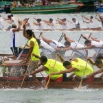 Dragon boat race in Tung Ng Festival in Tuen Mun, Hong Kong